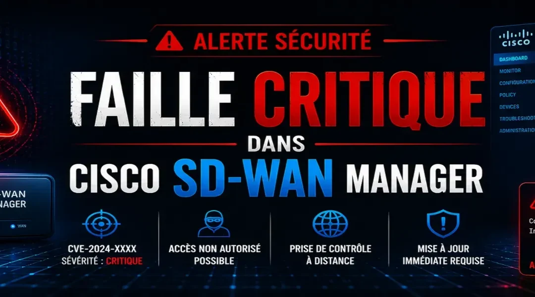 Faille critique dans Cisco SD-WAN Manager