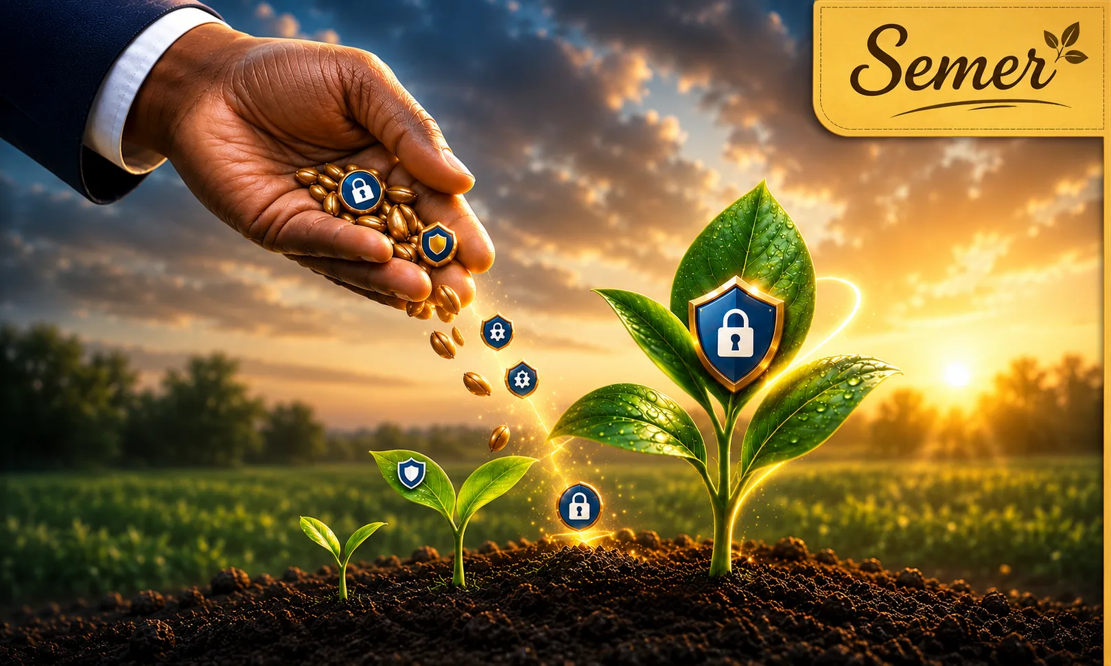 Semer : main semant des graines connectées